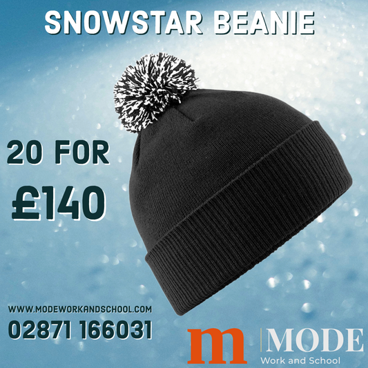 20 EMBROIDERED BOBBLE BEANIES