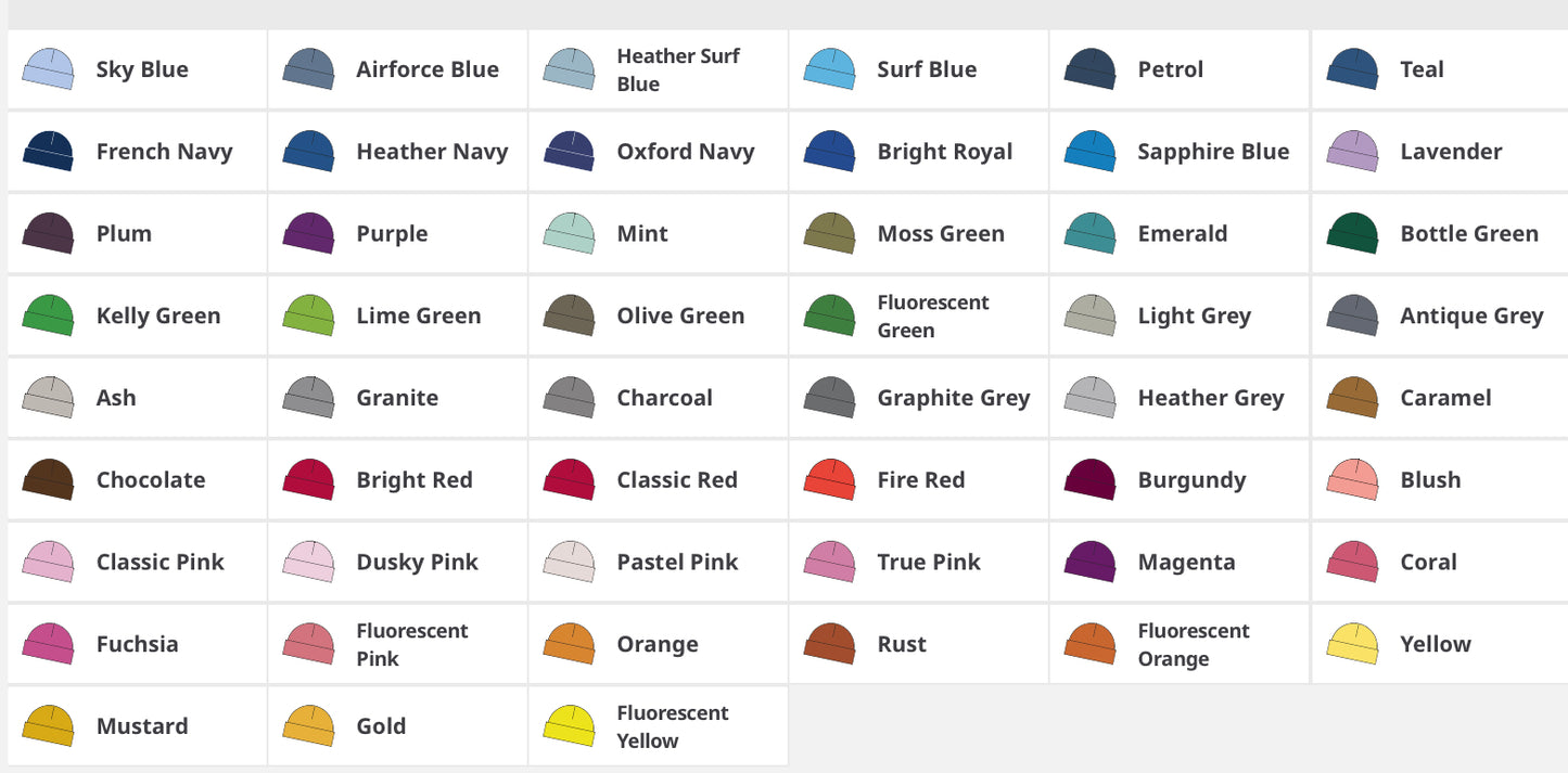 10 Embroidered Beanies